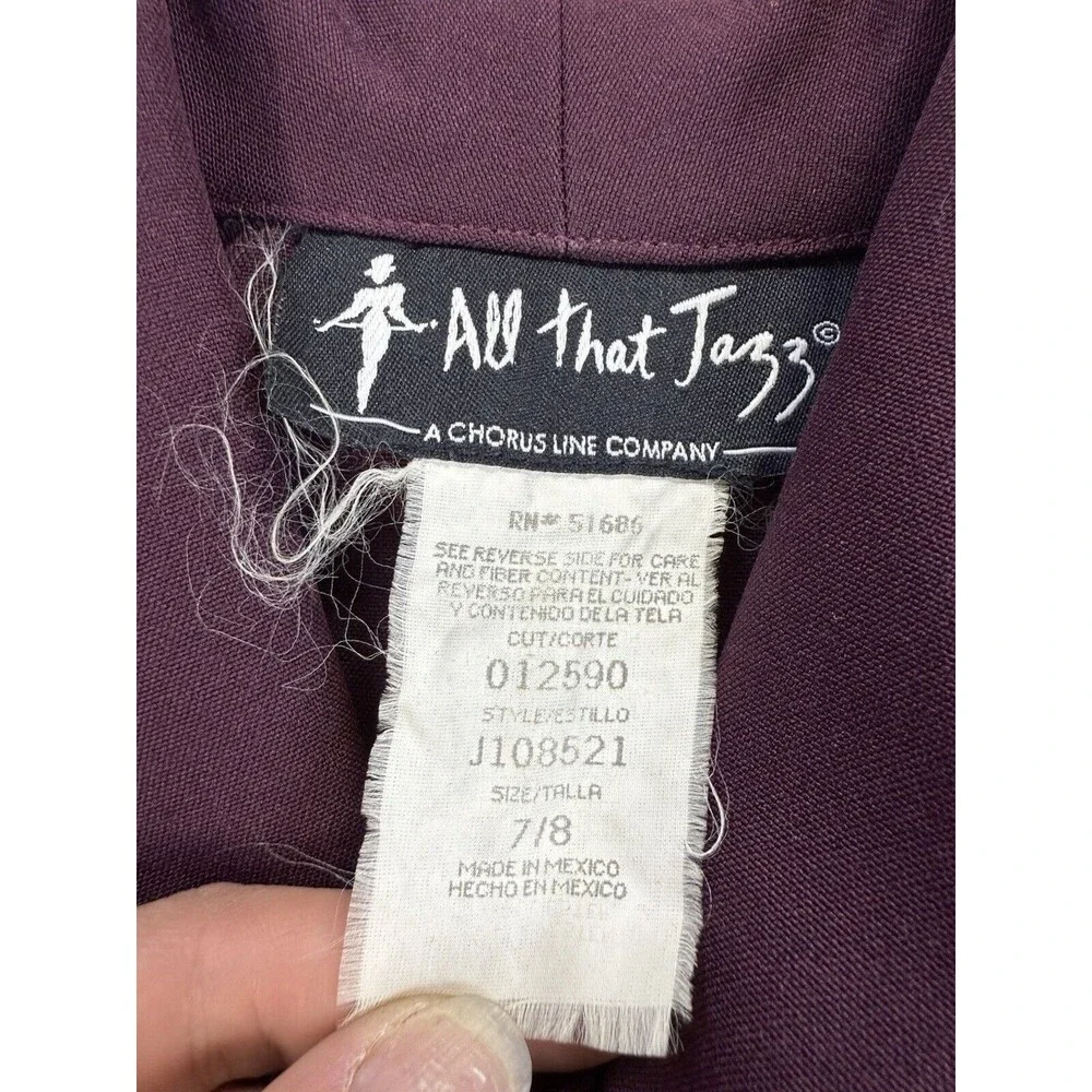 All‎ That Jazz Double Breasted Jacket Dancer Punk Vintage 90's | Plum | Size 7/8